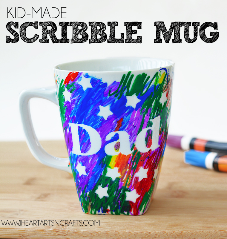 Father's Day Kid-Made Scribble Gift Mug