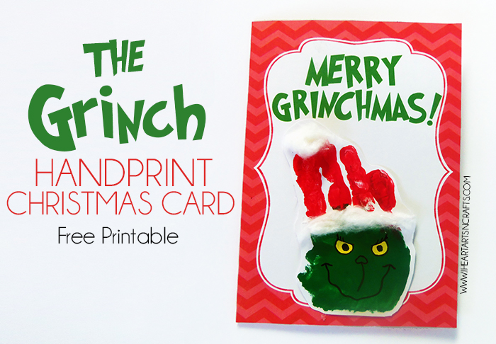 http://www.iheartartsncrafts.com/the-grinch-handprint-christmas-card-with-printable/