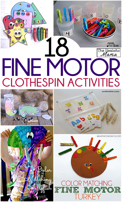 18 Fine Motor Clothespin Activities
