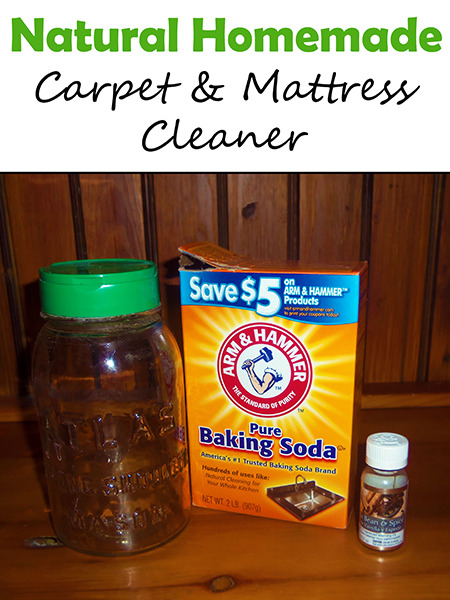 Natural Homemade Carpet and Mattress Cleaner Recipe www.iheartartsncrafts.com