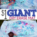 $1 Giant Dry Erase Mat Kids Activity www.iheartartsncrafts.com
