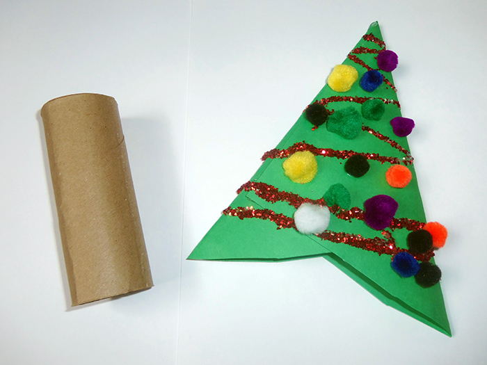 Cardboard Tube Christmas Tree Ornaments