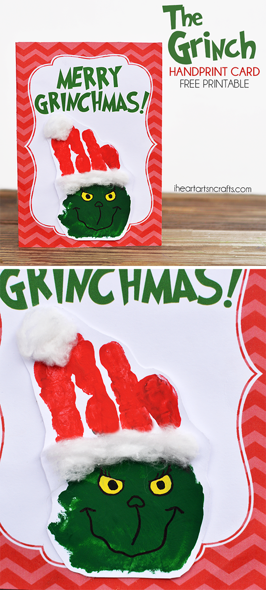 The Grinch Handprint Christmas Card With Printable
