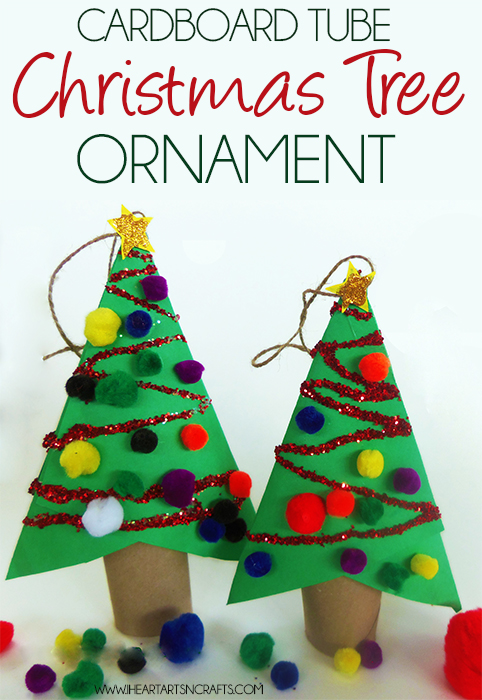 Cardboard Tube Christmas Tree Ornaments