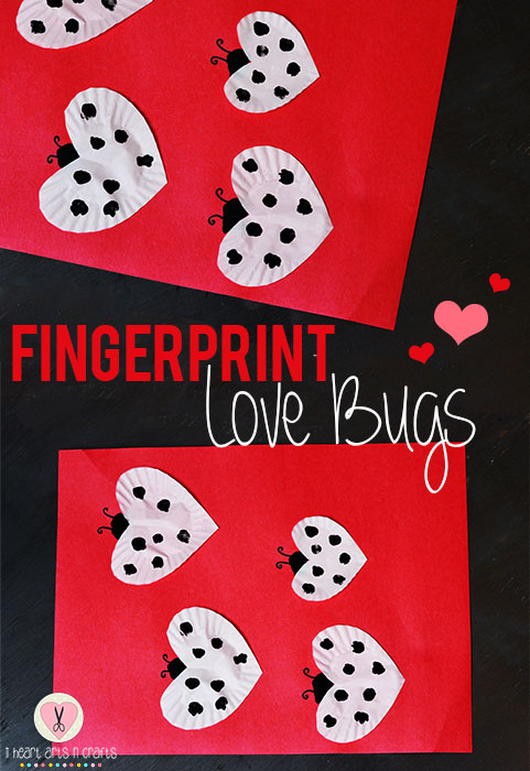 Fingerprint Love Bugs Easy Valentine's Day Craft