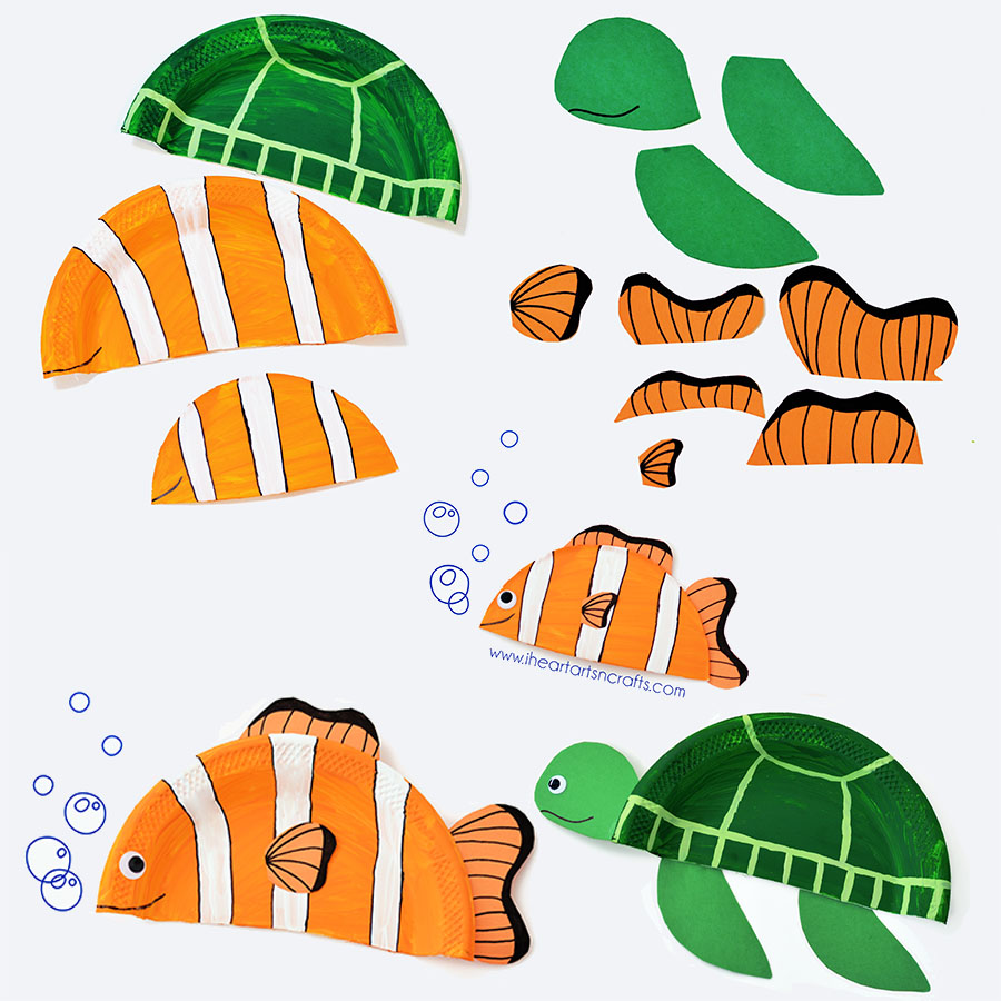 Finding Nemo Inspired Paper Plate Crafts