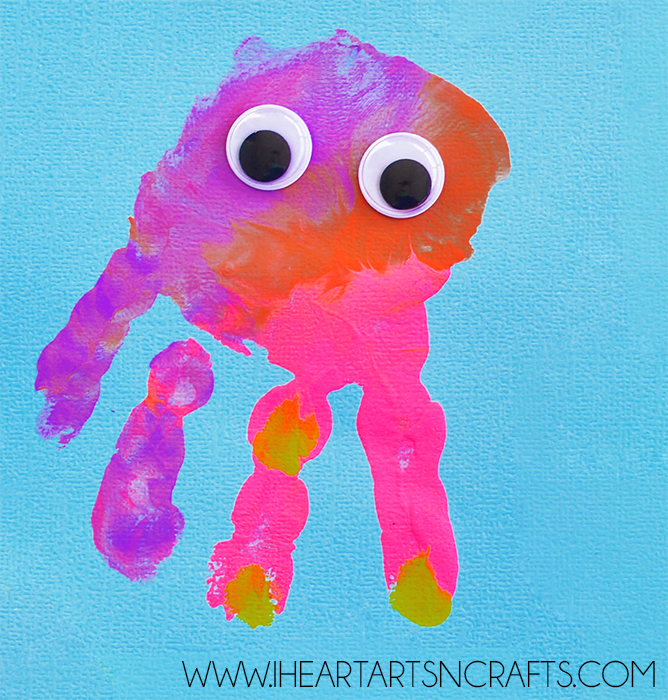 Handprint Jellyfish and Color Matching Activity