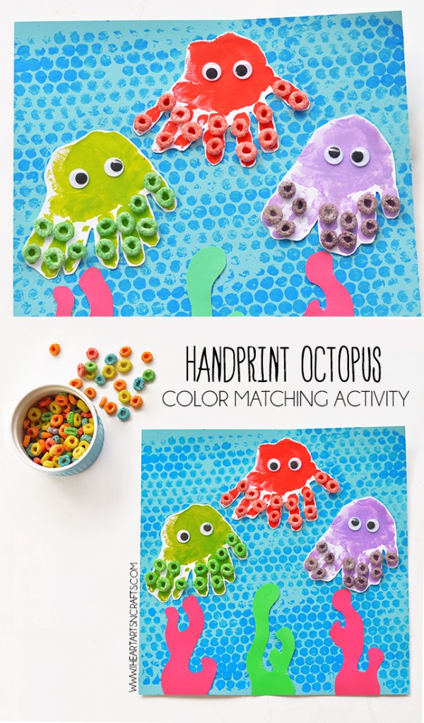 Handprint Octopus and Color Matching Activity