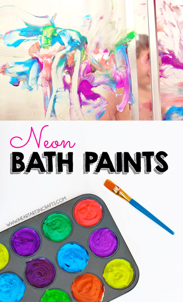 2 Ingredient Neon Bath Paint Recipe