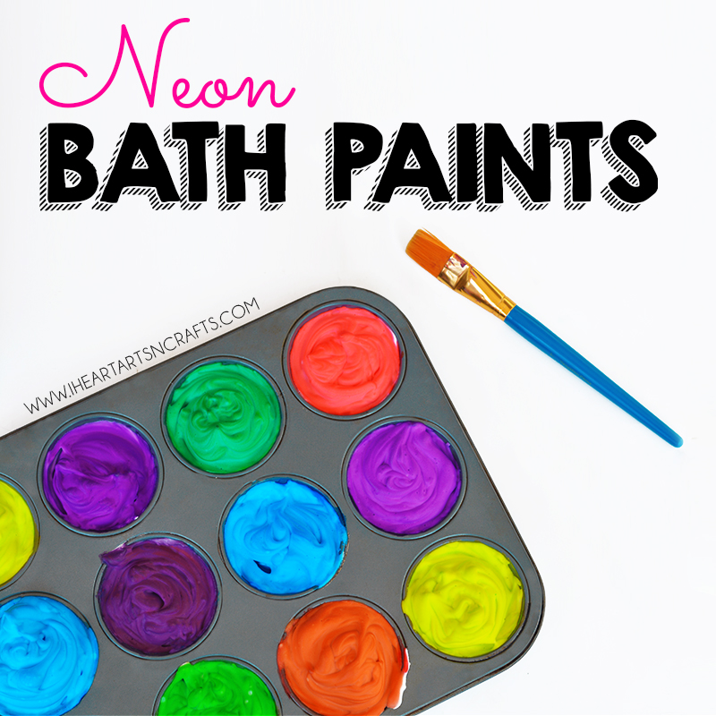 2 Ingredient Neon Bath Paint Recipe