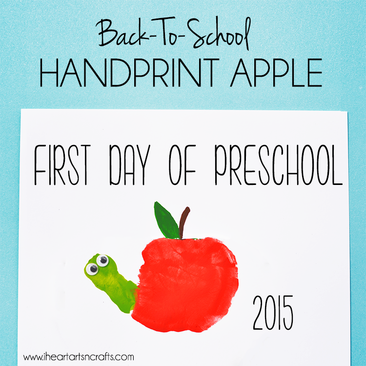 Handprint Apple and Footprint Bus Back To School Keepsakes
