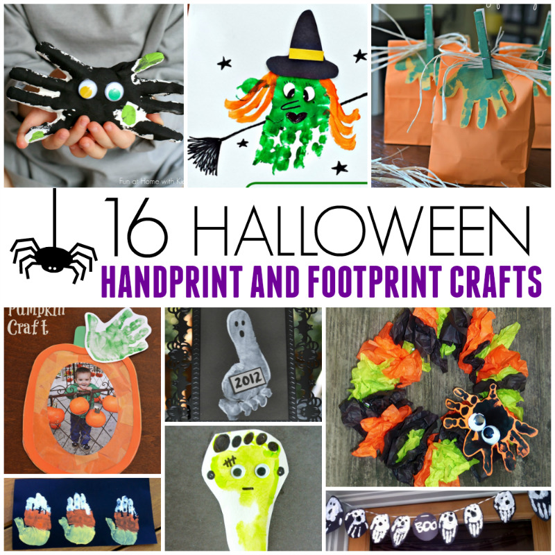 16 Halloween Handprint and Footprint Crafts