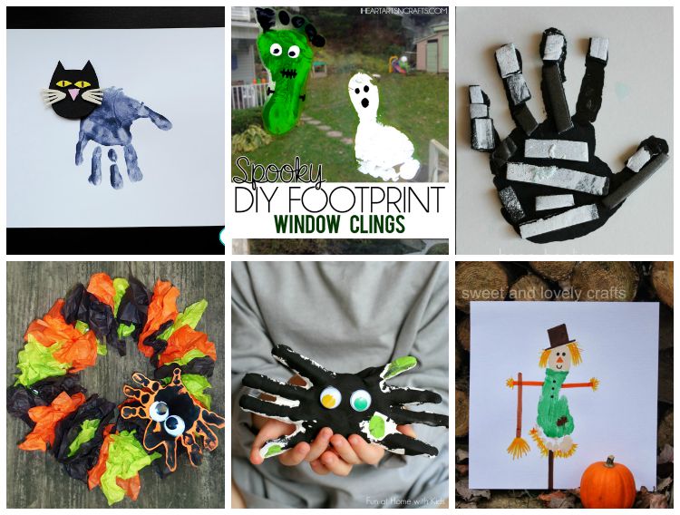 16 Halloween Handprint and Footprint Crafts 