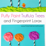 Puffy Paint Dr. Seuss Craft with Fingerprint Lorax