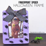 Fingerprint Spider Halloween Picture Frame
