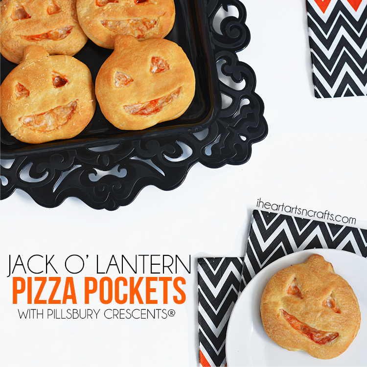 Jack O' Lantern Pizza Pockets with Pillsbury Crescents®