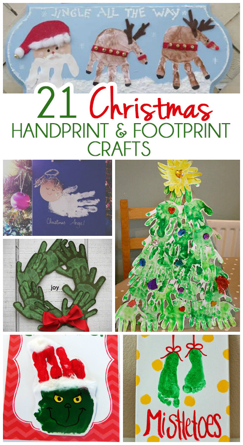 21 Handprint and Footprint Christmas Crafts