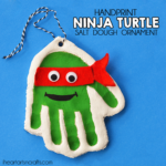 Handprint Teenage Mutant Ninja Turtle Salt Dough Ornament