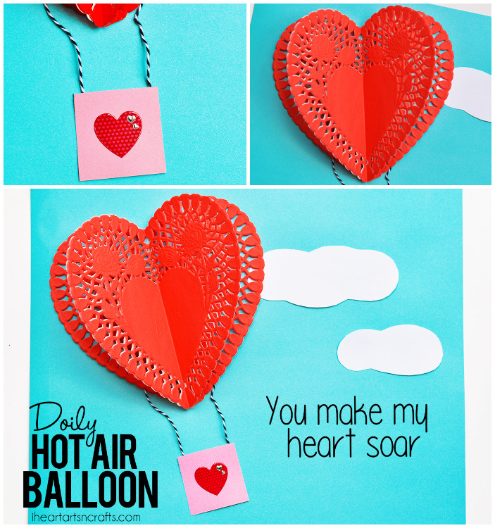 Doily Hot Air Balloon Craft I Heart Arts N Crafts
