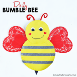 Doily Bumble Bee Valentine's Day Craft