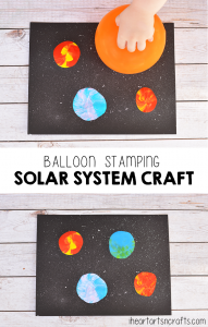 Balloon Stamping Solar System Craft For Kids