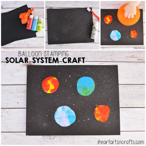 Balloon Stamping Solar System Craft For Kids