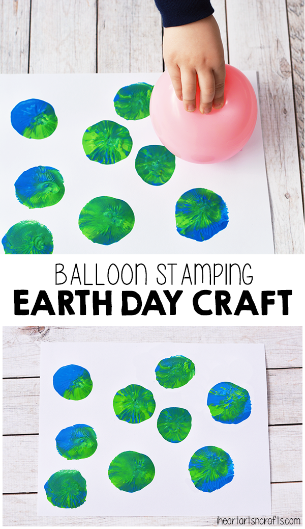Balloon Stamping Earth Day Craft For Kids