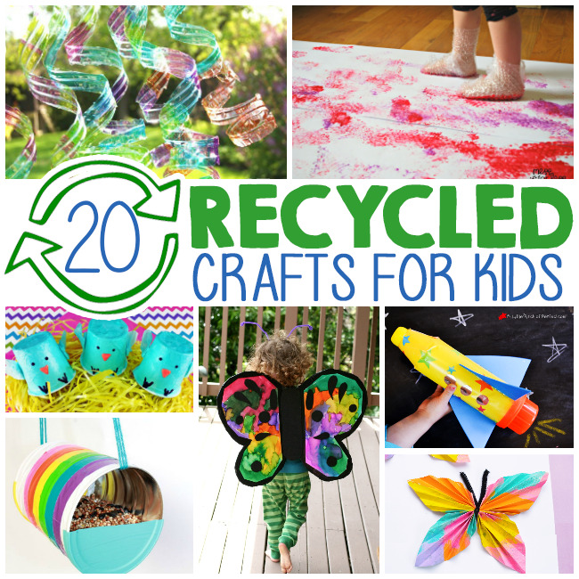 20 Kids Crafts From Recycled Materials