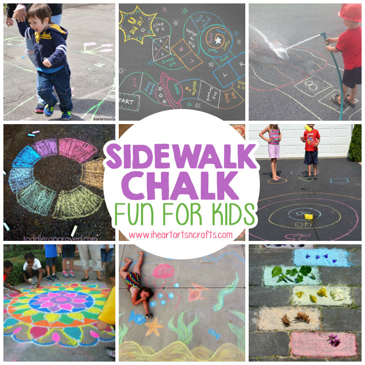12 Super Fun Ways To Play With Sidewalk Chalk I Heart Arts N Crafts