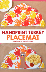 Handprint Turkey Placemat Craft For Kids