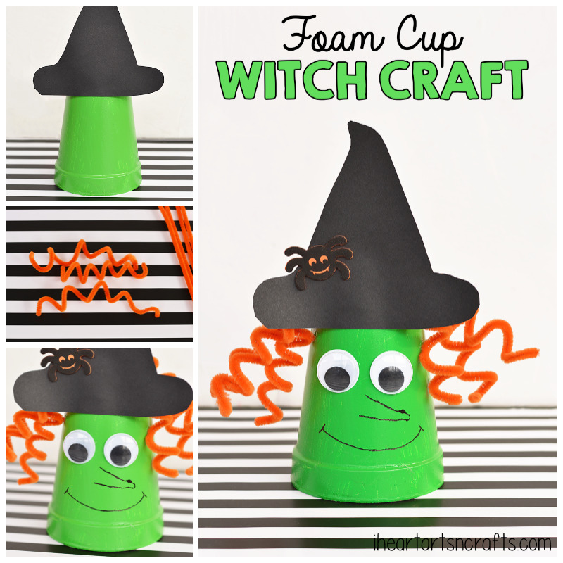 foam-cup-witch-craft-for-kids