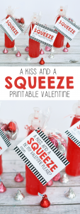 "Kiss and a Squeeze" Koolaid and Hershey's Kisses Printable Valentine
