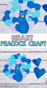 Heart Peacock Craft For Kids