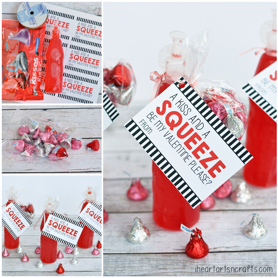 "Kiss and a Squeeze" Koolaid and Hershey's Kisses Printable Valentine