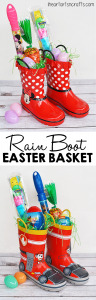 Use rain boots as an Easter basket...such a cute idea!!