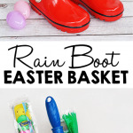 Use rain boots as an Easter basket...such a cute idea!!
