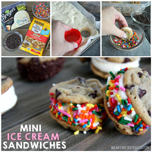 Mini Ice Cream Cookie Sandwiches