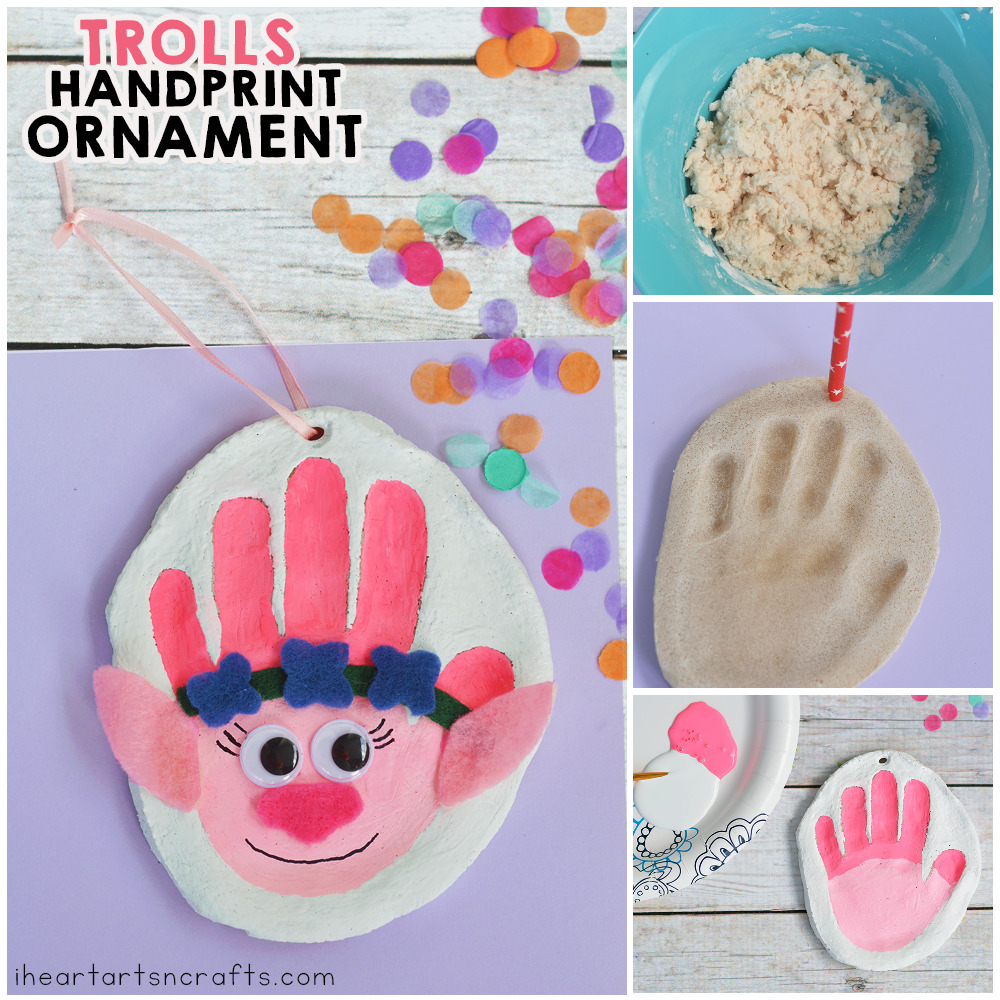 Handprint Trolls Salt Dough Ornament