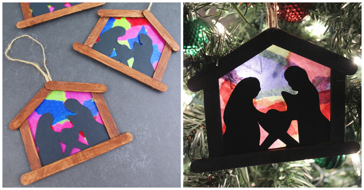 Stained Glass Nativity Ornament Craft For Kids - I Heart Arts n Crafts
