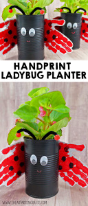 Handprint Ladybug Planter