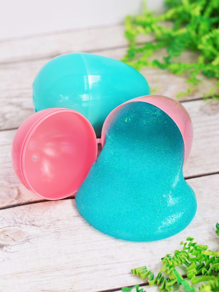 Make a DIY Slime Easter Basket that includes all of the materials needed for your child to get started making and creating their own slime creations! 