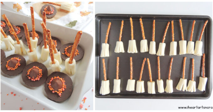 Witches Hat and Broomstick Halloween Snacks