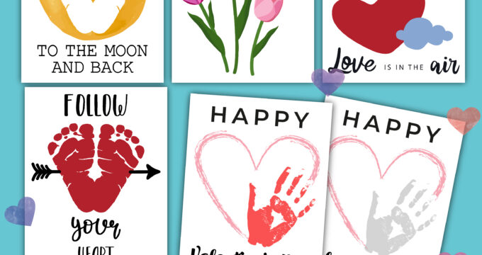 Valentine’s Day Handprint and Footprint Keepsake Free Printables