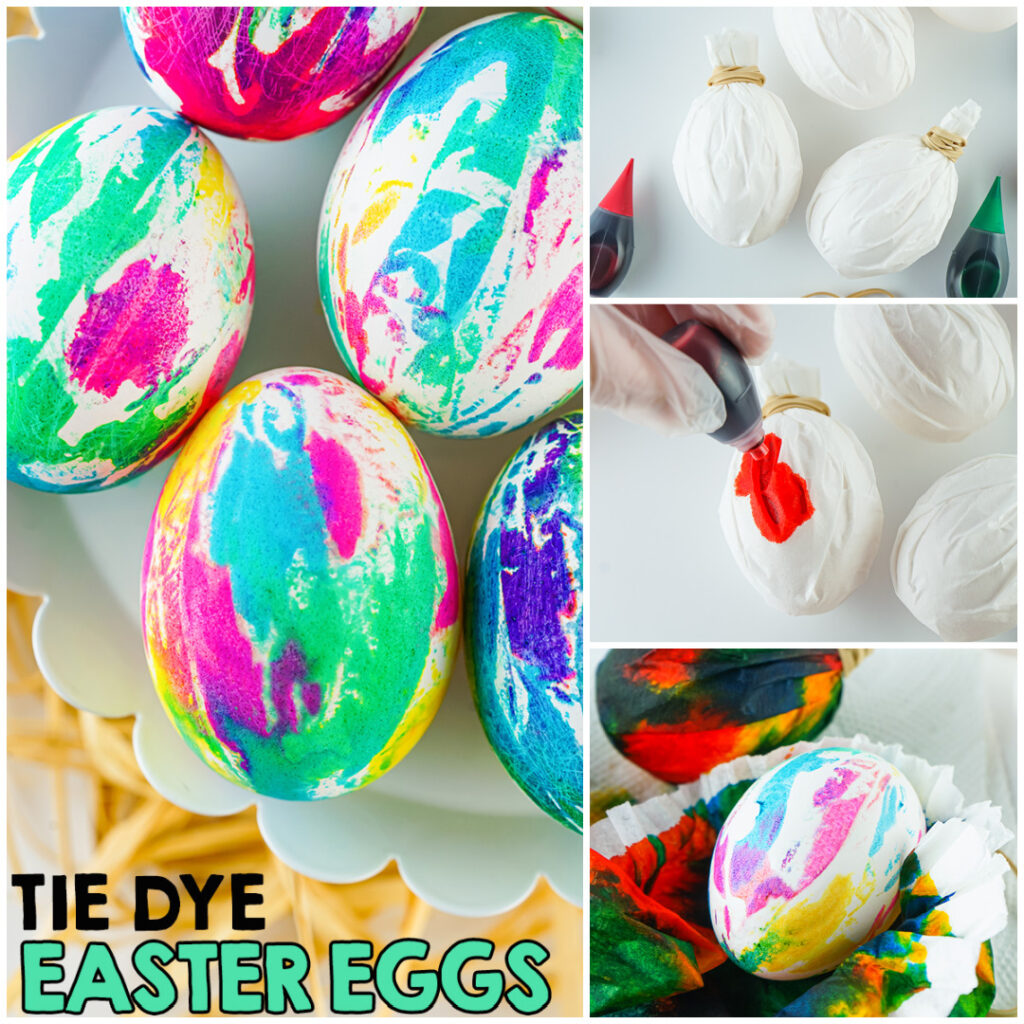 Apprenez à faire des œufs de Pâques Tie Dye avec des filtres à café.  C'est si facile et cette technique rend les œufs de Pâques les plus colorés !