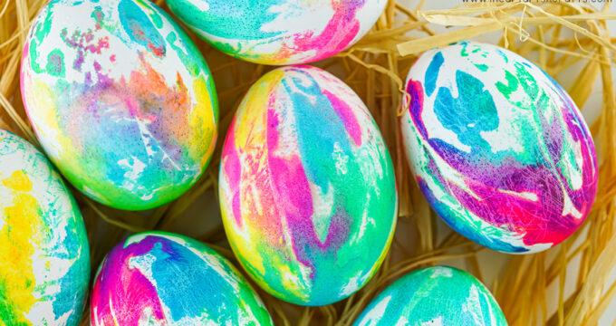 How To Make Tie Dye Easter Eggs With Coffee Filters