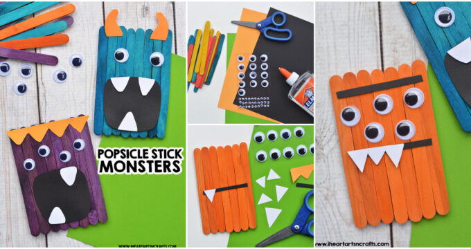 Popsicle Stick Monsters