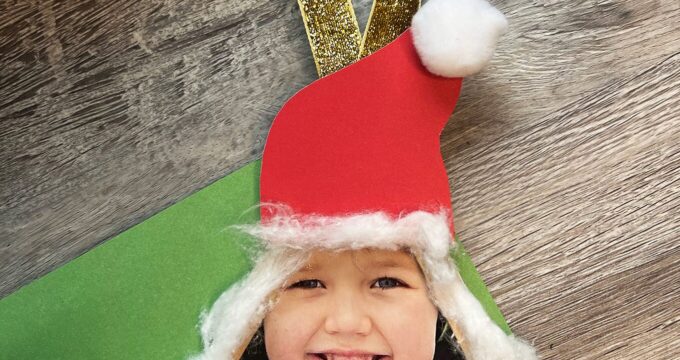 Popsicle Stick Santa Photo Ornament Craft
