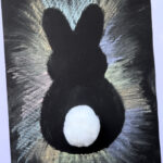 our kids or students will have so much fun recreating this Easter Bunny Chalk Art! The end project is so pretty and look great up on a classroom bulletin board. They're creative and beautiful to display!