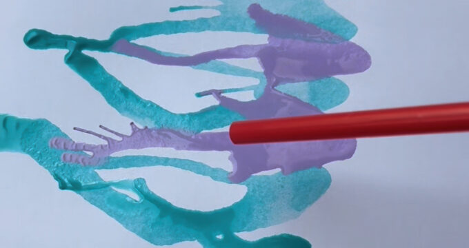 Blow Paint Jellyfish Craft